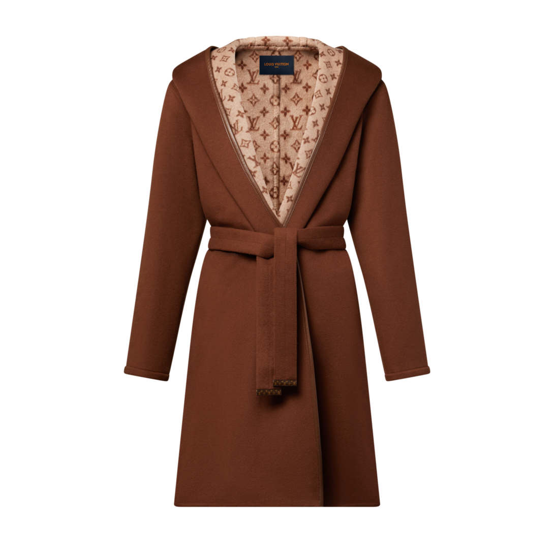 Louis Vuitton ロングコート ブラウン Signature Hooded Wrap Coat - Women - Ready-to-Wear | LOUIS VUITTON ®
